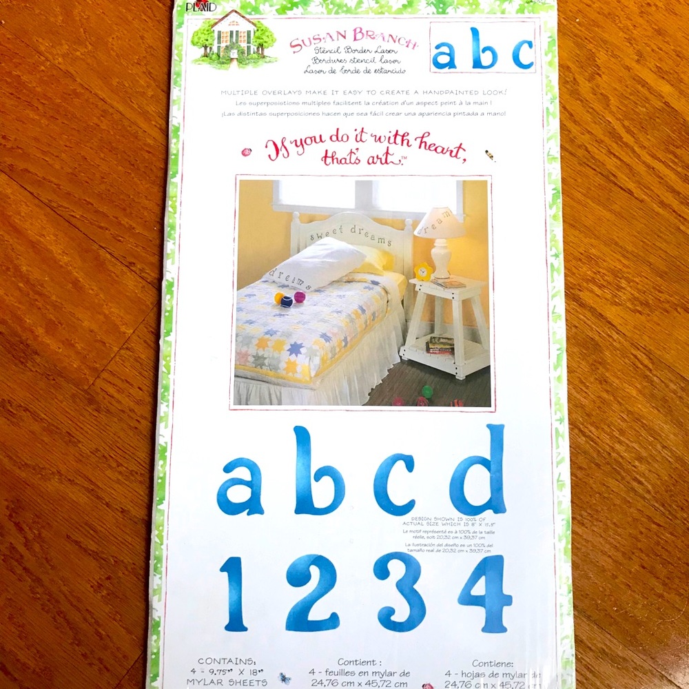 NWT Susan Branch Stencil Kit.